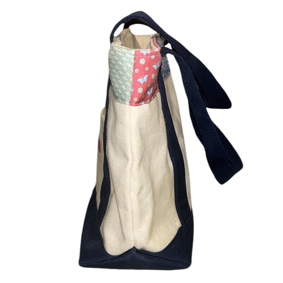 Vineyard Vines Canvas Fabric Whale Sailboat Palm Tree Golf Printed Tote Bag - Picture 6 of 14